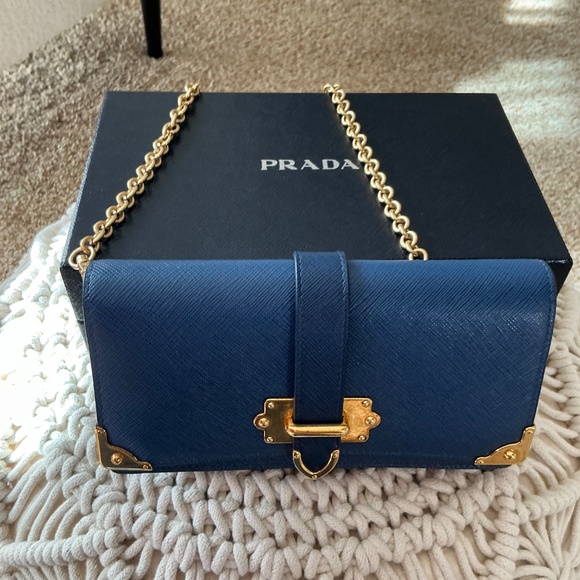 Navy PRADA CAHIER MINI CROSSBODY - Picture 8 of 8